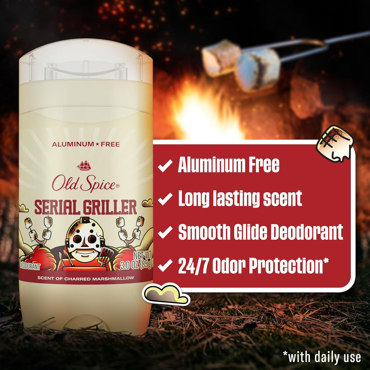 24/7 odor protection with daily use