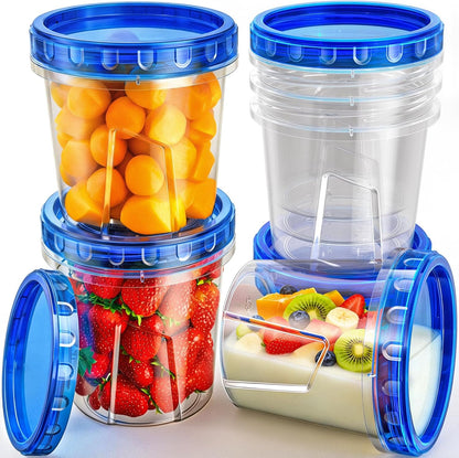 24 oz round polyethylene body with screw-top twist lid for airtight seal