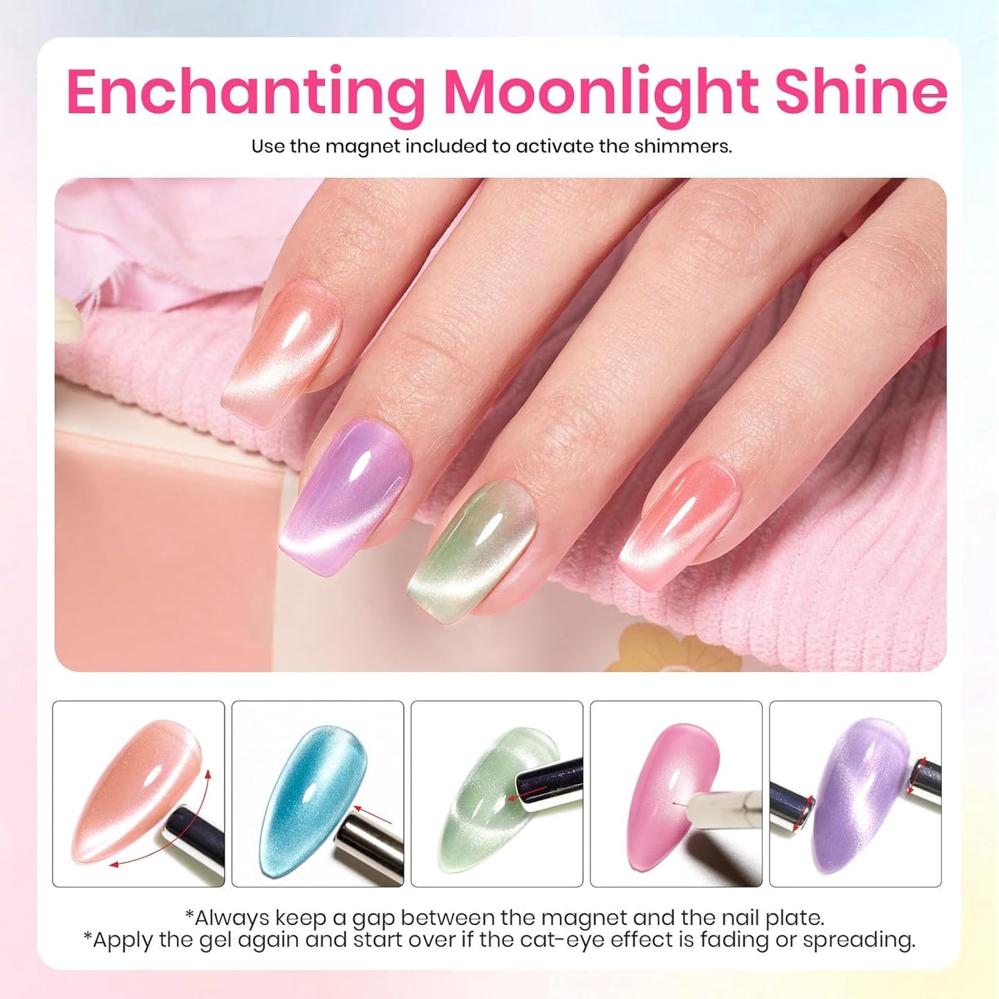 24 product variations covering seasonal themes (neon light, classic jelly nude, autumn leaves, galaxy beam, etc.)