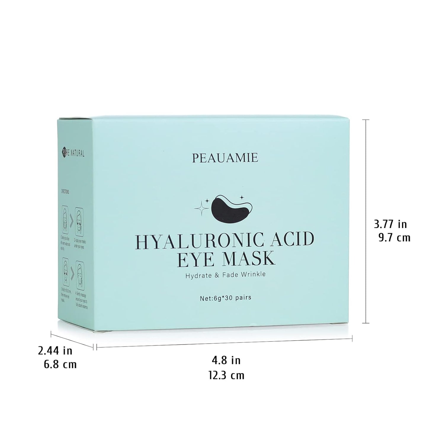 24K Gold Eye Mask – Premium Anti-Aging Treatment for Dark Circles, 30 Pairs Hyaluronic Acid