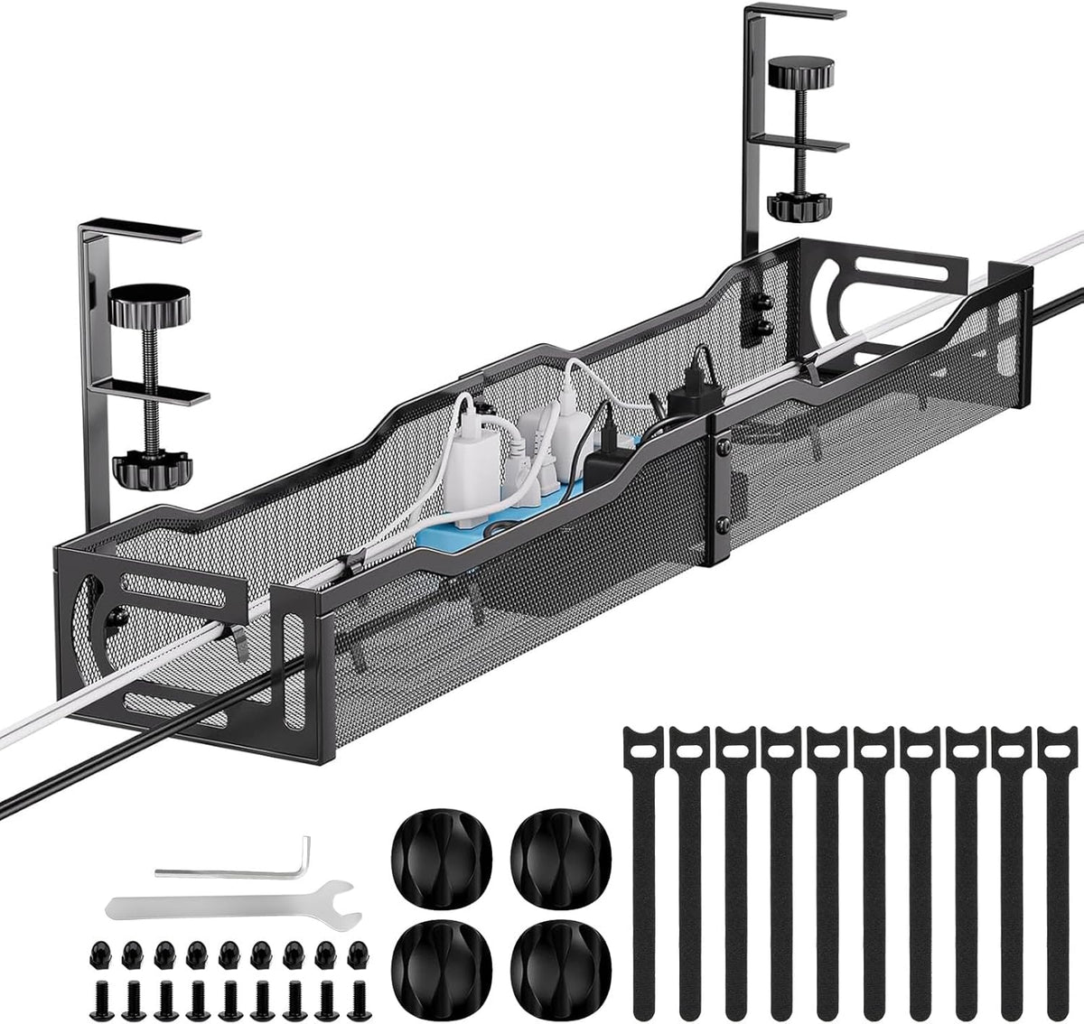 25" metal mesh tray with 15 lb load capacity