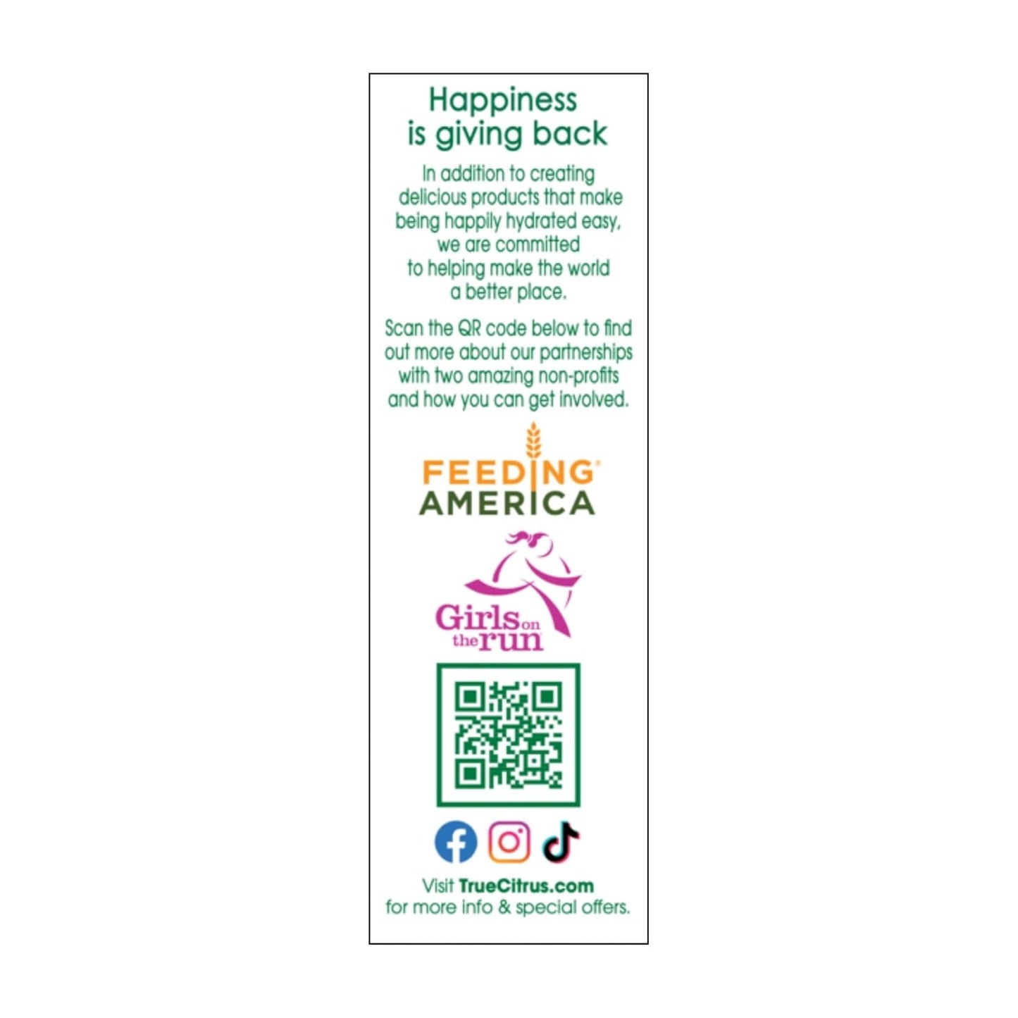 25% of a child's daily vitamin a, c, and e requirements per serving