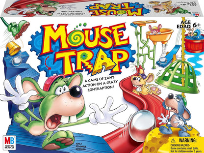 25-piece buildable mouse trap contraption with 2 metal balls and rubber band