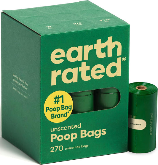 270 leak-proof bags across 18 refill rolls (15 bags per roll)