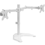 VIVO STAND-V002F Dual LED LCD Free-Standing Riser with Detachable Cable Clips for a Tidy Cable-Free Desk, Holds Two Monitors up to 27 Inch