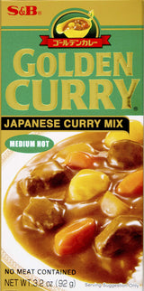 S&B Golden Curry Japanese Curry Mix, Medium Hot, 3.2 oz – Quick Weeknight Dinner Base for Busy Professionals