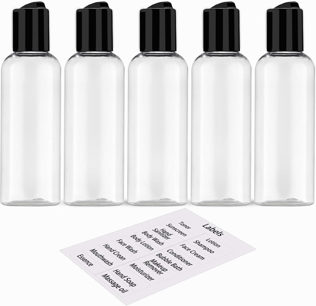 3.4 oz / 100 ml capacity meeting tsa carry-on liquid limits