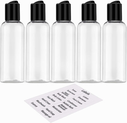 3.4 oz / 100 ml capacity meeting tsa carry-on liquid limits