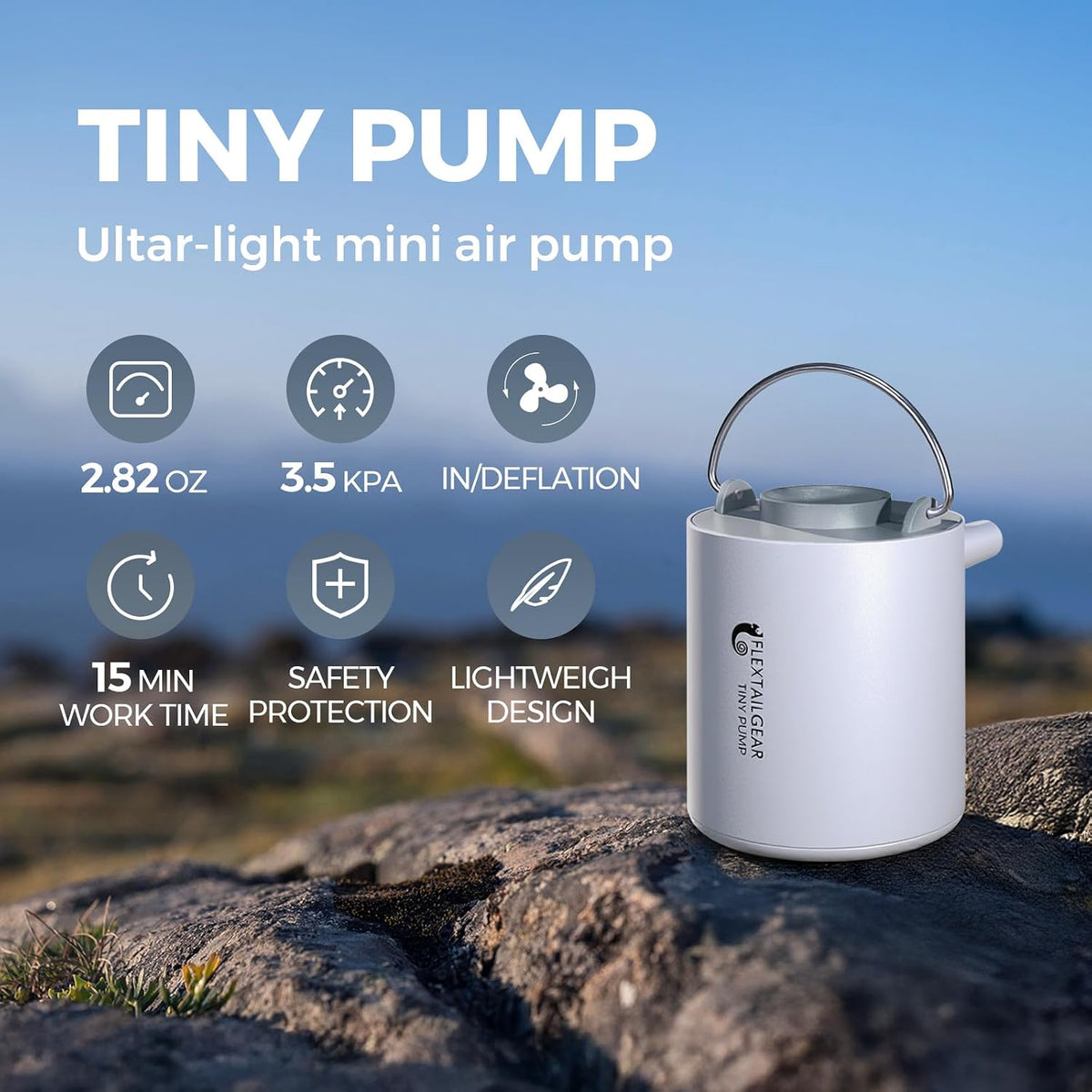 3.5 kpa max pressure with 180 l/min airflow for fast inflation and deflation