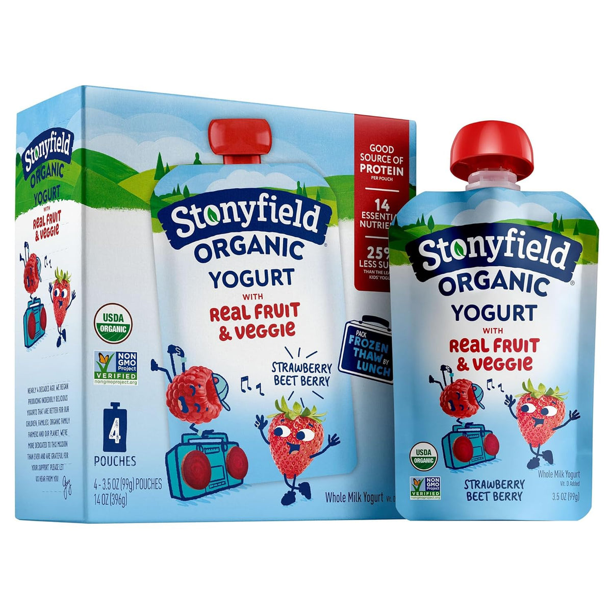 3.5 oz resealable squeeze pouch in portable handheld format