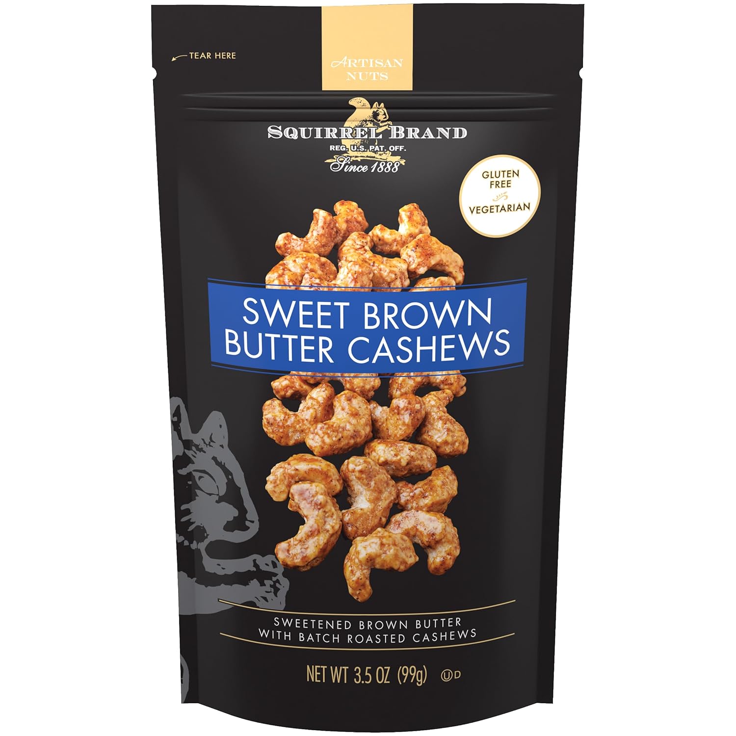 3.5 oz resealable stand-up bag with single-serve and 2-pack options across the line