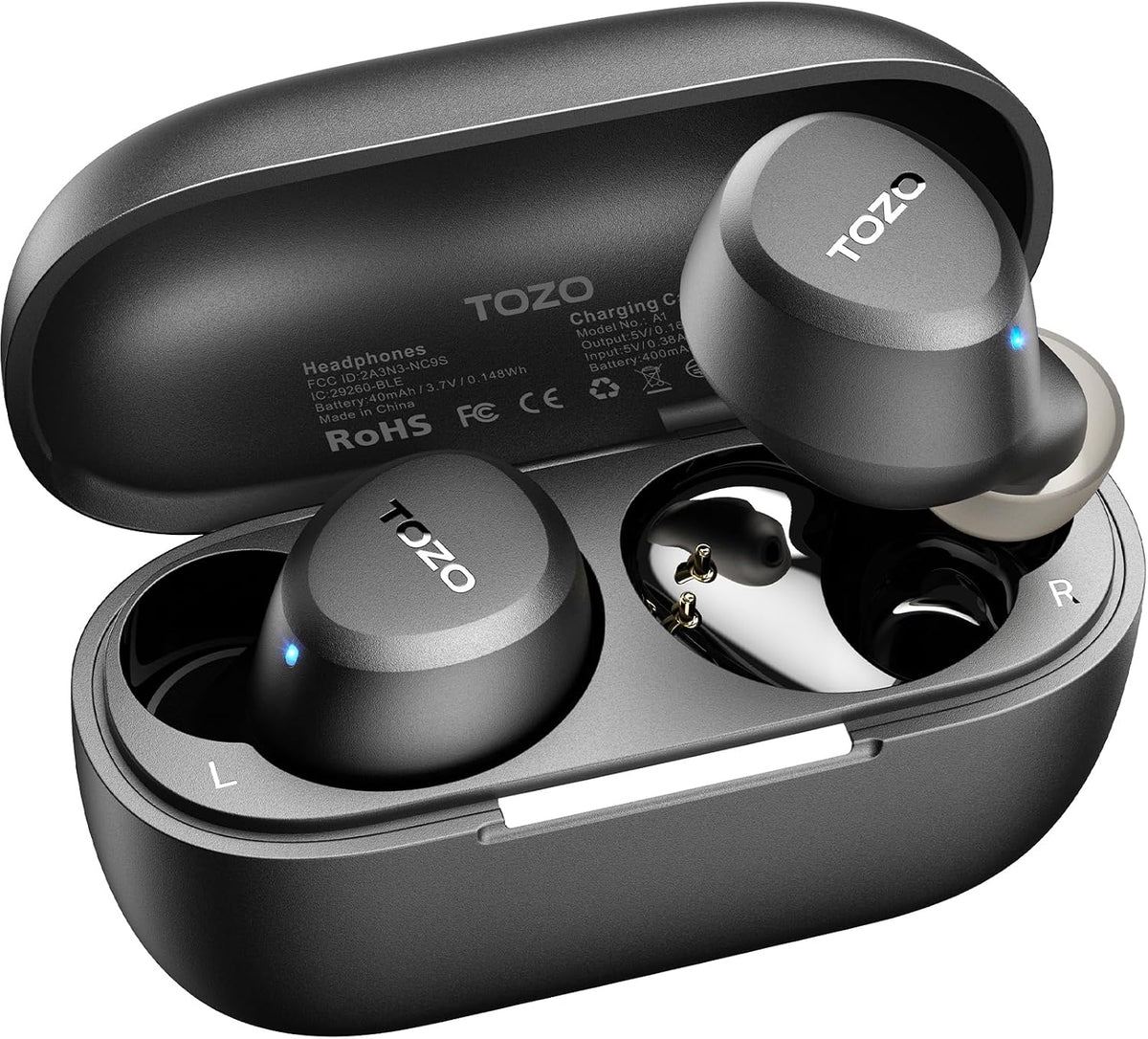 3.7g per-bud ultra-lightweight abs/pc enclosure with low-profile ergonomic shape for small ears
