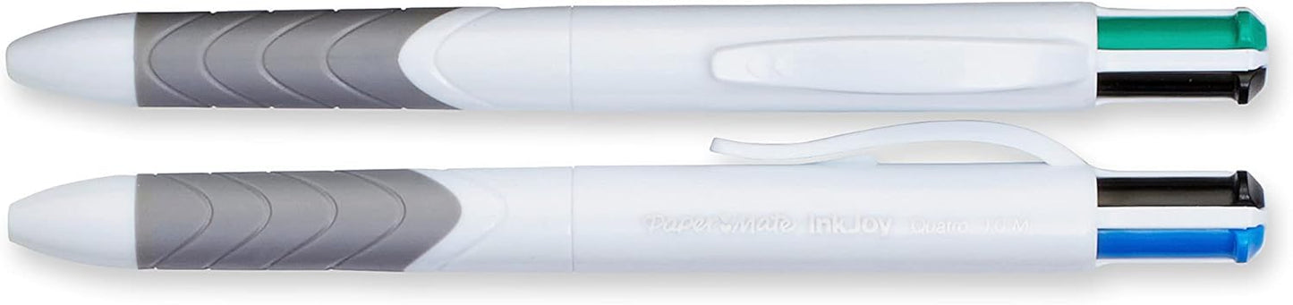 3-count multi-pack: one pen with magenta/lime/turquoise/purple and two pens with red/green/blue/black