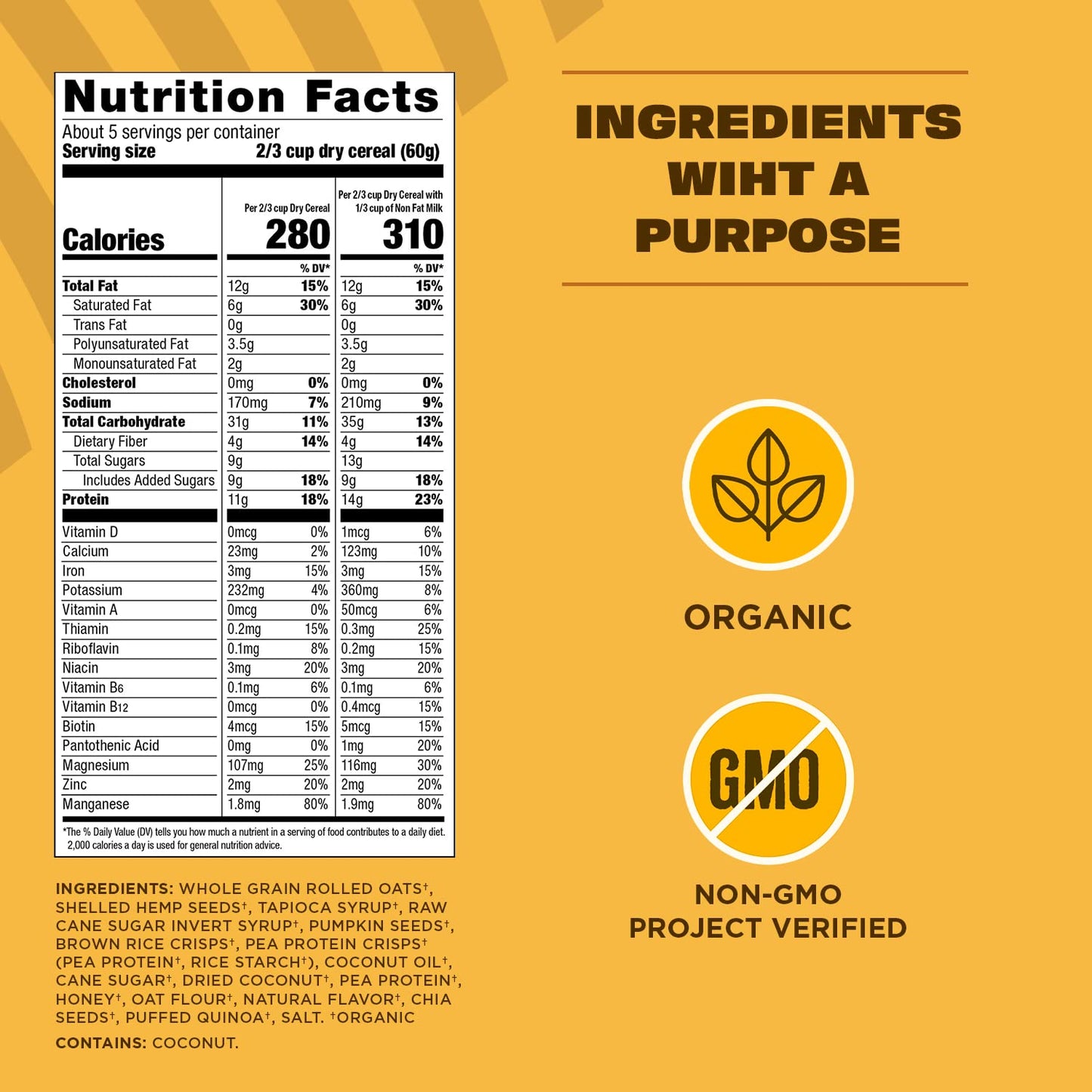 3 g of dietary fiber per serving