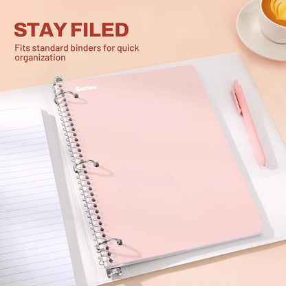 3-hole punched pages for direct binder insertion