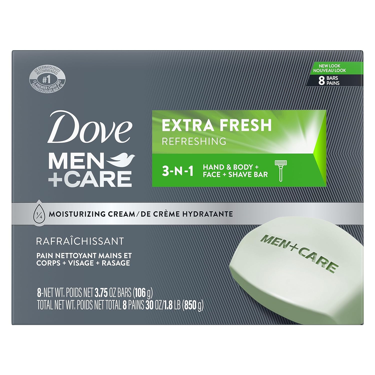 3-in-1 formulation usable for body, face, and shaving