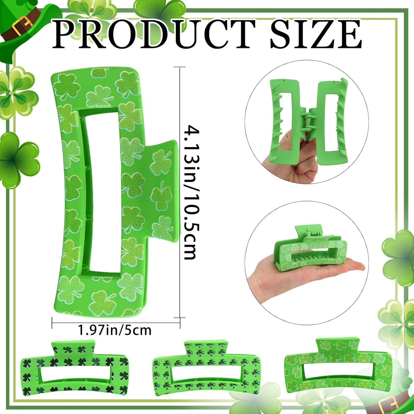 3-inch medium-size square shape suitable for multiple hairstyles