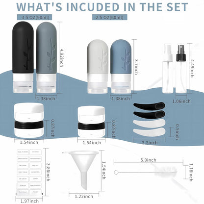 3-layer leak-proof silicone bottle construction with sturdy flip-top lids