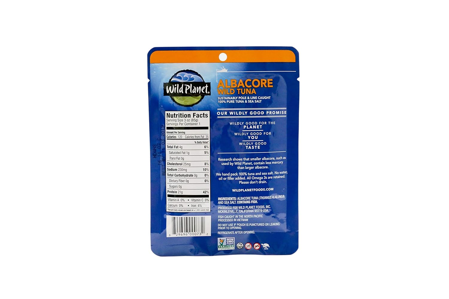 3 oz resealable pouch format (no can opener required)