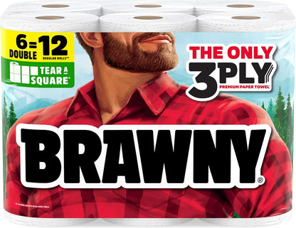 3-ply construction for enhanced strength, absorbency, and durability