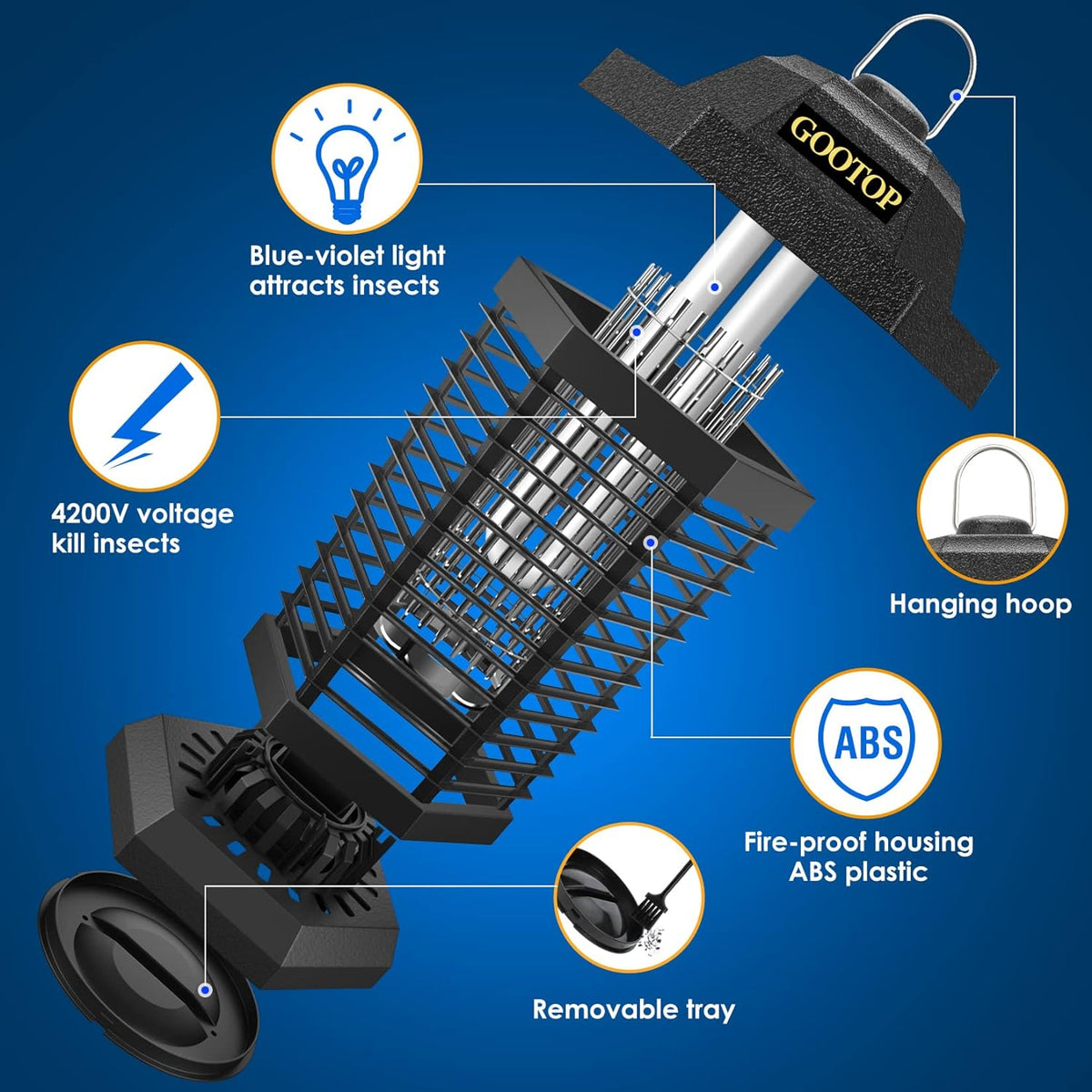 3-prong grounded plug with no warm-up required for instant on/off operation