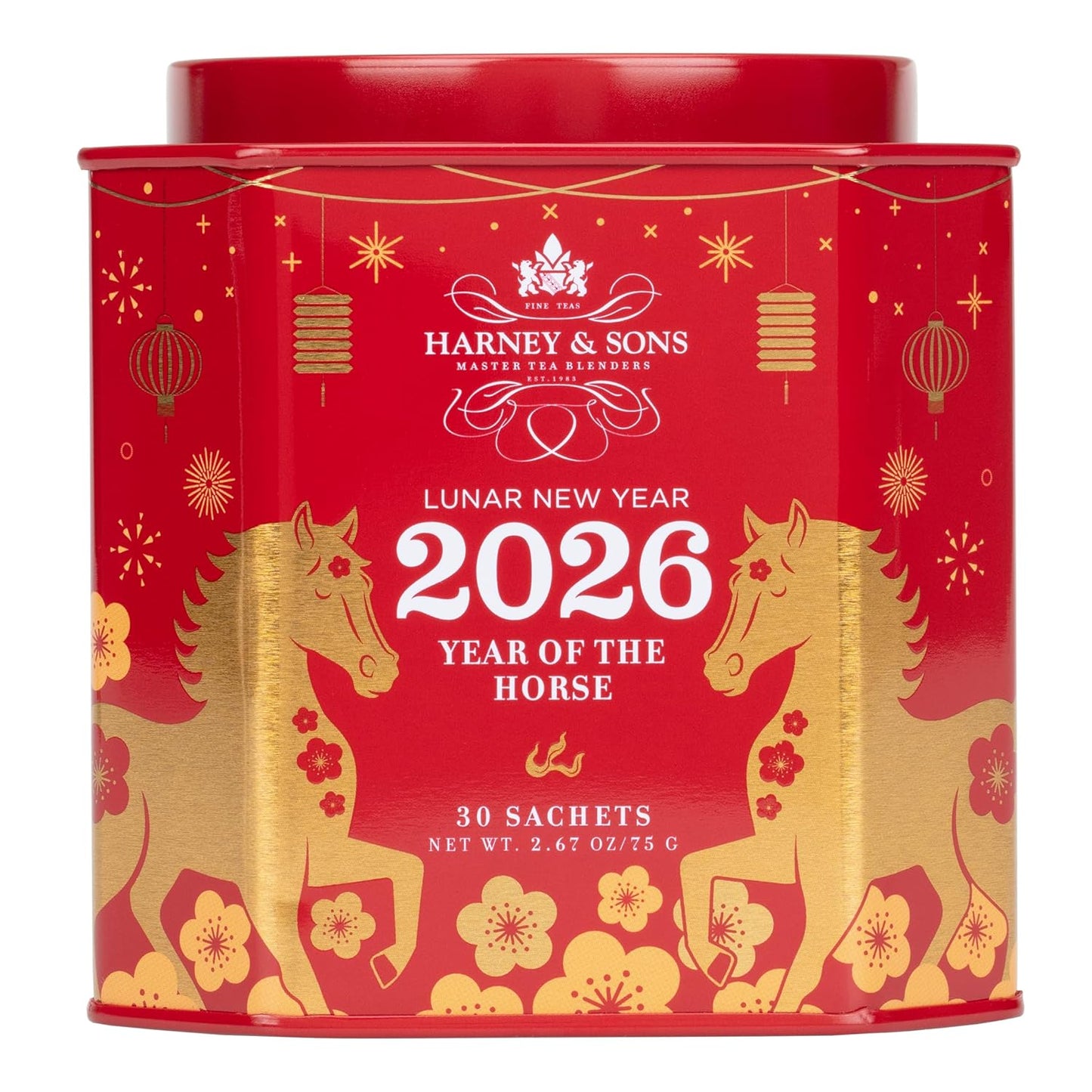 30 individually wrapped sachets per festive tin (60-cup yield)