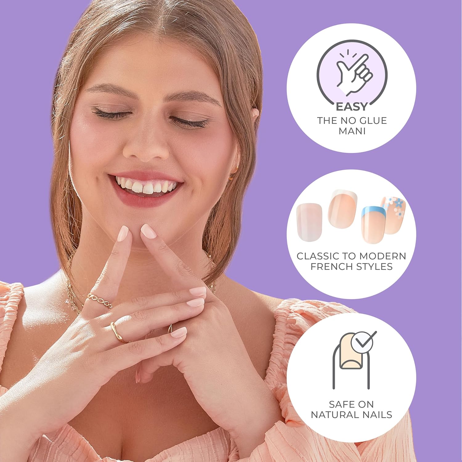 30 press-on nails per kit covering multiple applications and sizing
