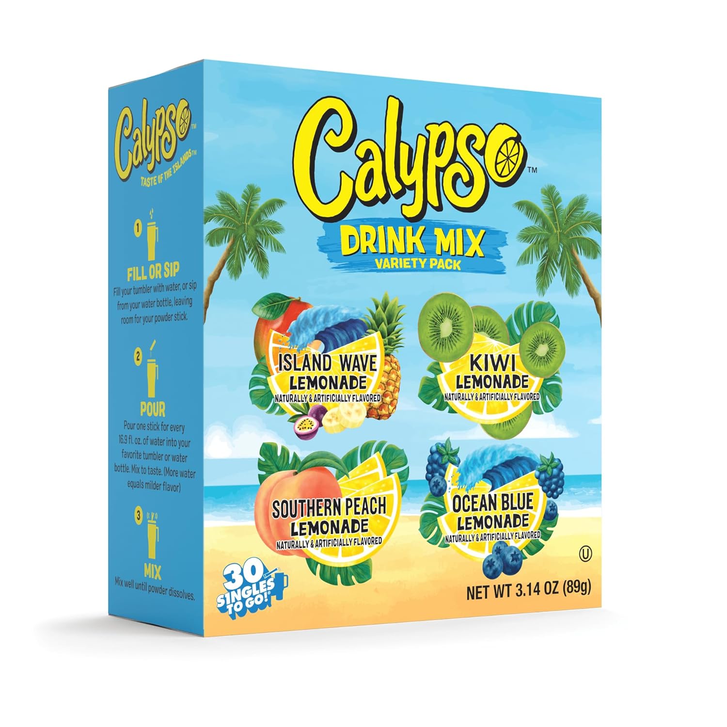 30 single-serve powdered stick packets per box for portion control and portability