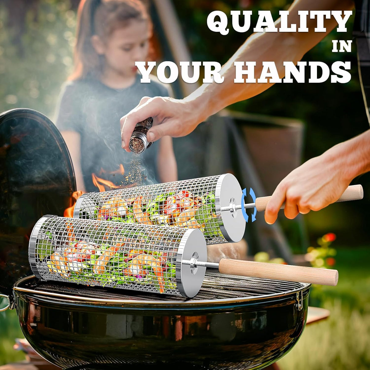 304 food-grade stainless steel body, wire mesh, and cover plates with mirror polish finish