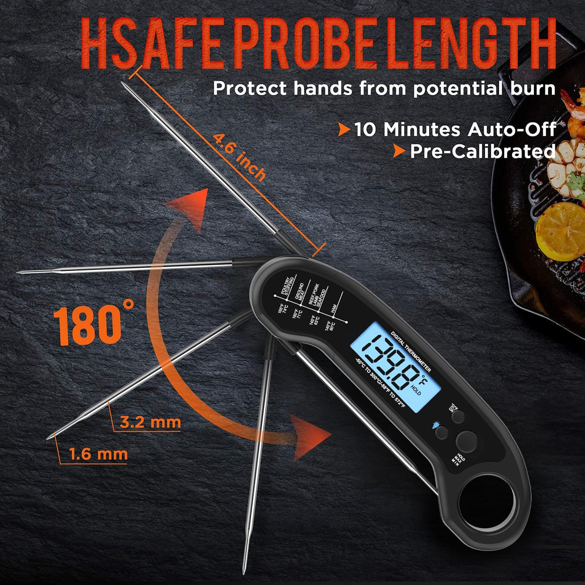 304 food-grade stainless steel probe