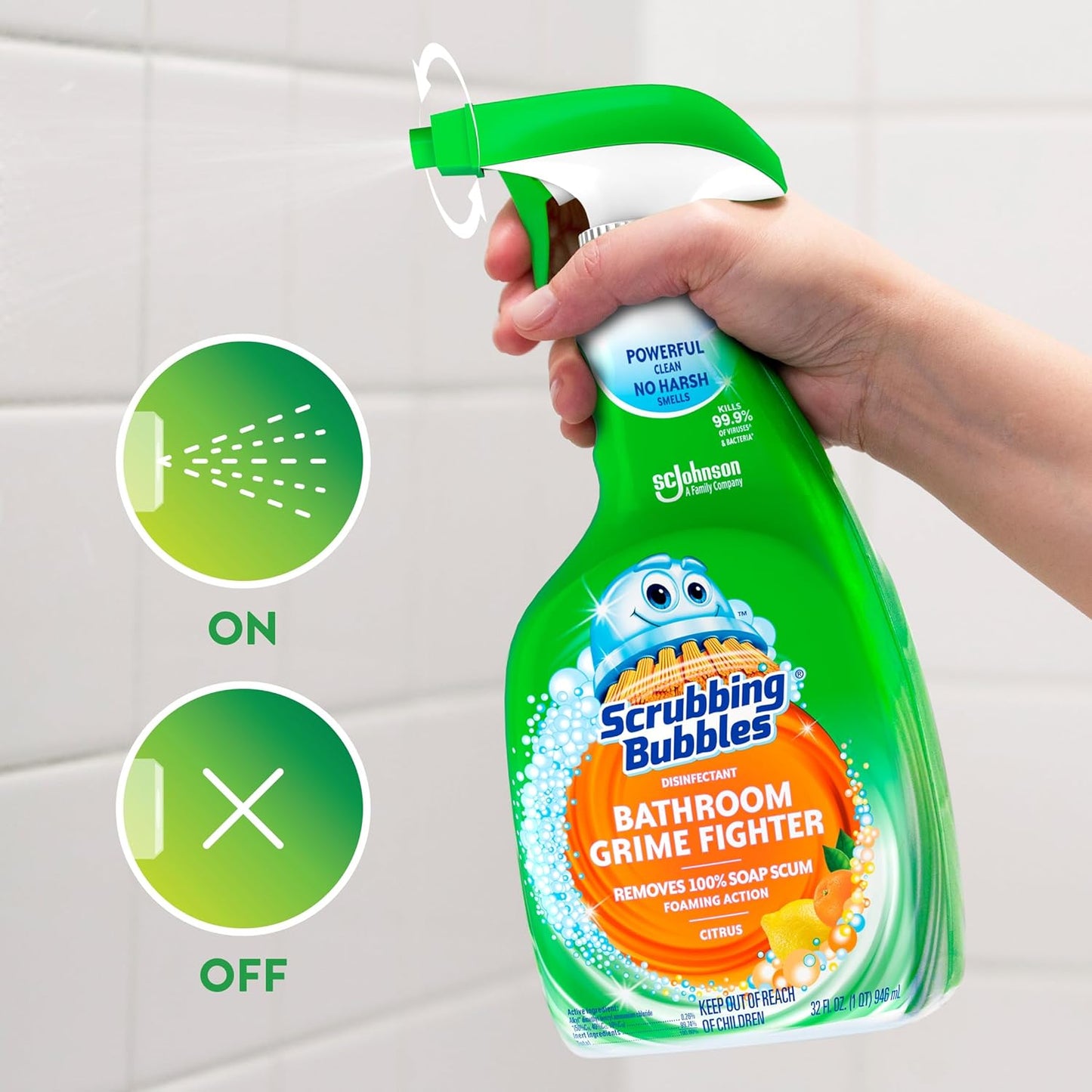 32 fl oz liquid bottle made from 100% recycled content (excluding dye, trigger, and label)