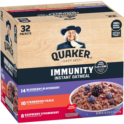32 individual 1.41 oz single-serve packets (10 strawberry peach, 14 blueberry blackberry, 8 raspberry strawberry)