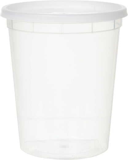 32 oz (quart) round capacity per container