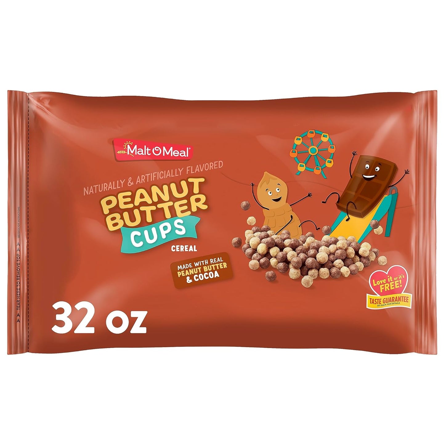 32 oz resealable stand-up cereal bag