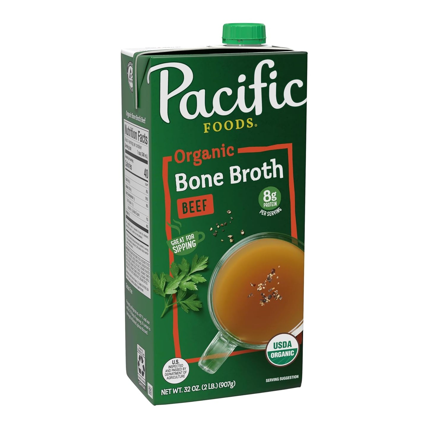 32 oz shelf-stable carton (pack of 1) in recyclable packaging