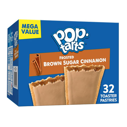 32 toaster pastries split across 16 individually portioned pouches (2 per pouch)