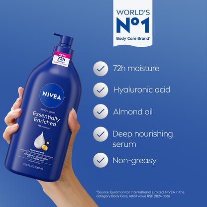 33.8 fl oz value-size pump bottle for easy, mess-free dispensing