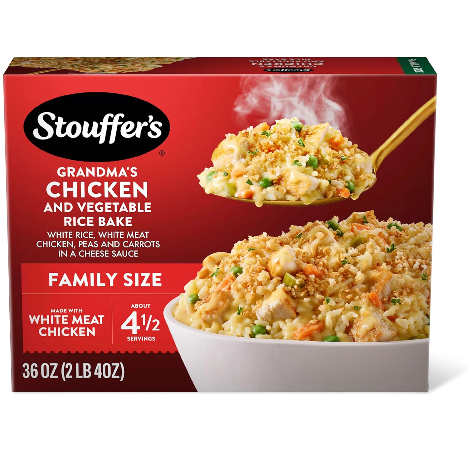 36 oz family size package yielding approximately 4.5 servings