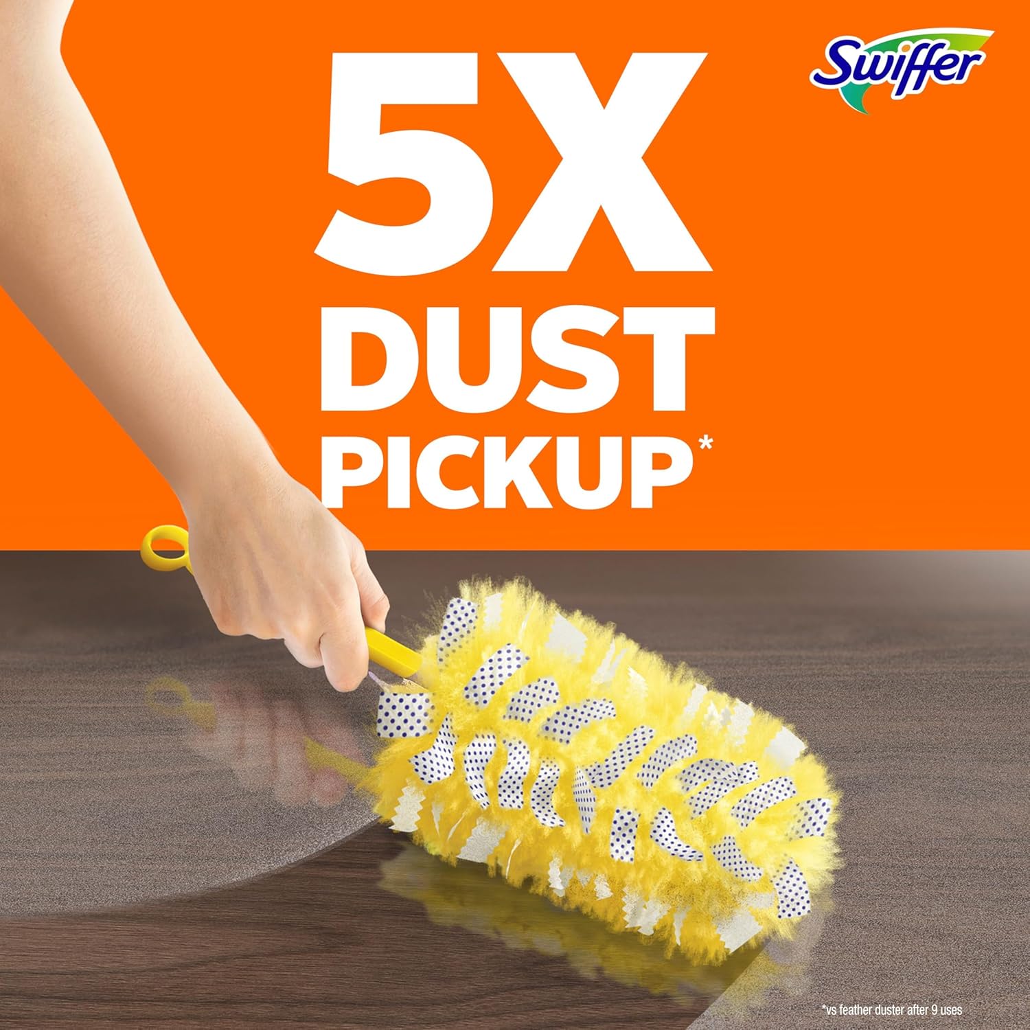 360-degree flexible duster head for hard-to-reach angles