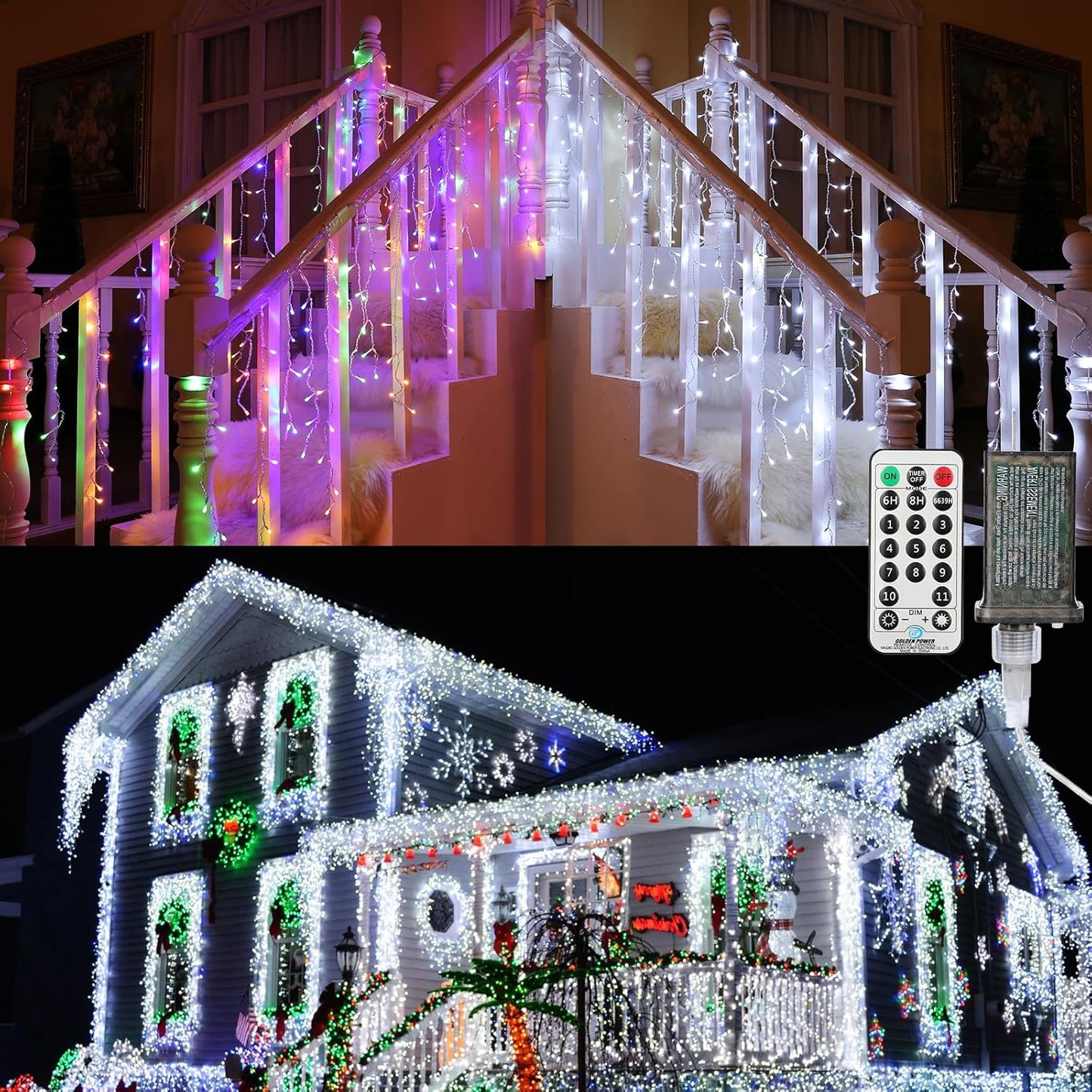 360 led count across 60 drops on a 29ft string for dense, bright coverage