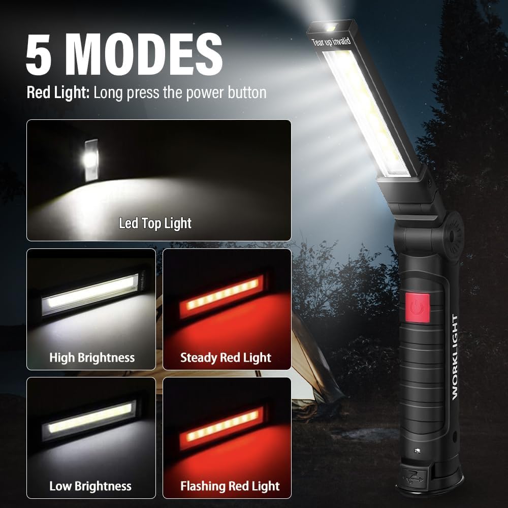 360° rotating head with foldable design (folds to 5.8 inches, 4.9 oz per unit)