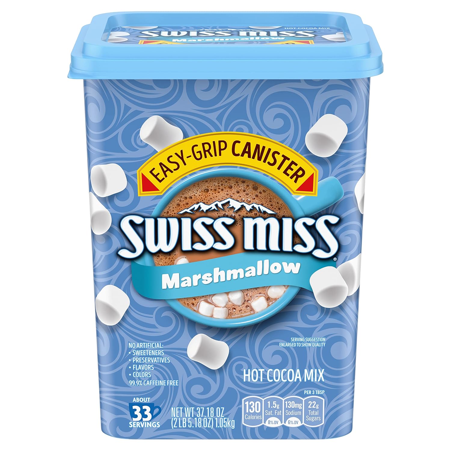 37.18 oz (2.32 lb) easy-grip canister