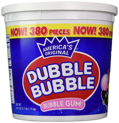 380 pieces per tub (60.3 oz / 3.7 lb total)