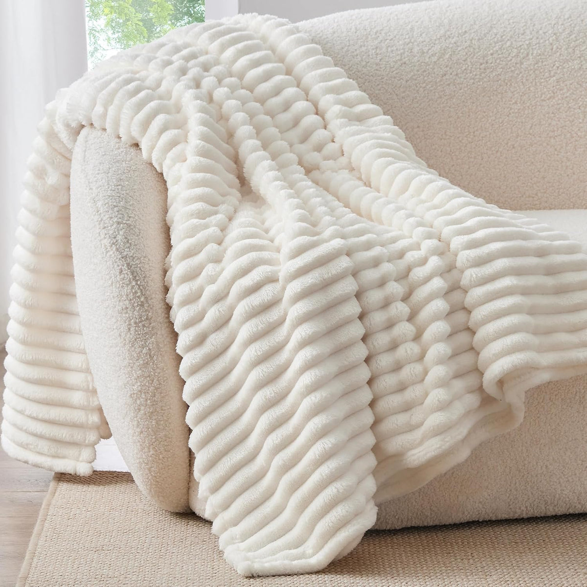 3d ribbed textured stripe pattern with raised dimensional weave