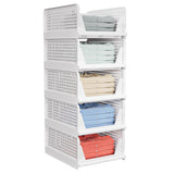 caktraie Closet Storage Basket Pack - Lightweight Stackable Bins for Children's Room and Bathroom Use