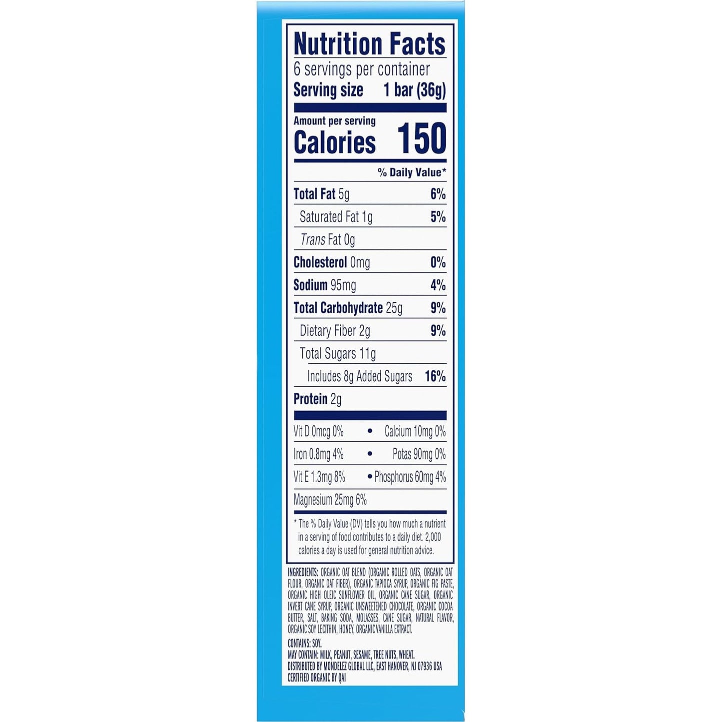 3g dietary fiber and 2g protein per 40g serving