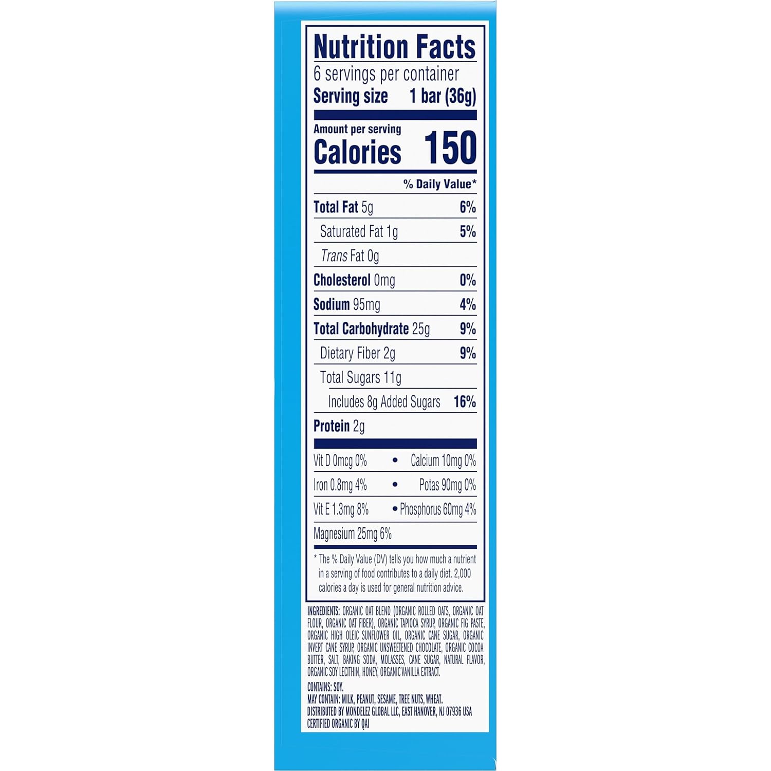 3g dietary fiber and 2g protein per 40g serving