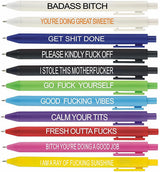 Cityhermit 11 Pack Retractable Work Pens – Lightweight 5.7-Inch Everyday Carry for Study and Focus Sessions