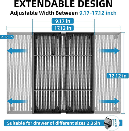 4+1 removable dividers producing up to 10 adjustable compartments