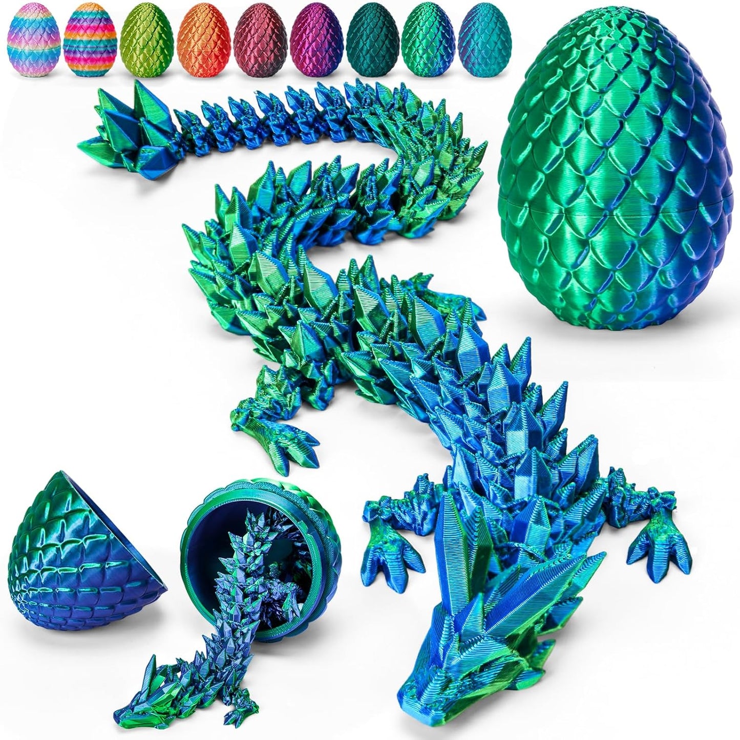 4.53–4.92 inch crack-open egg shell with surprise dragon hidden inside